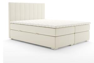 Kontinentální postel 140 cm Pugno (smetanová) (s úložným prostorem). 1020347