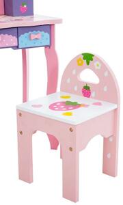 Dětský toaletní stolek Veronica růžový