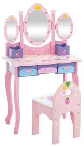 Dětský toaletní stolek Veronica růžový
