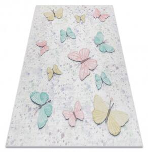 Dětský kusový koberec Bambino 1610 Butterflies cream 140x190 cm