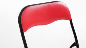 Skládací židle Elise červená/černá