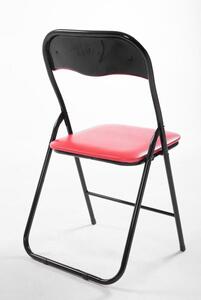 Skládací židle Elise červená/černá