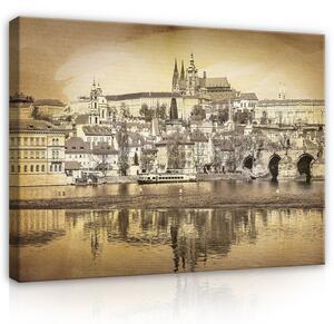 Obraz na plátně: Praha (Vintage) - 80x60 cm