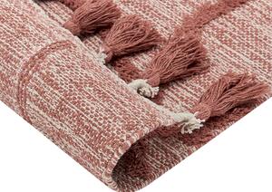 Bavlněný koberec 80 x 150 cm červený KIRSEHIR
