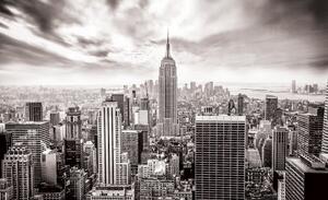 Obraz na plátně: Pohled na New York (černobílý) - 75x100 cm