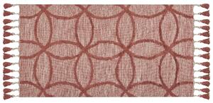 Bavlněný koberec 80 x 150 cm červený KIRSEHIR