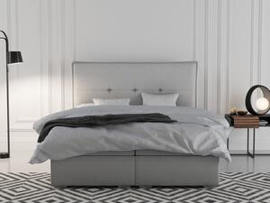 Manželská postel Boxspring 140 cm Carla (světle šedá) (s úložným prostorem). 1044189