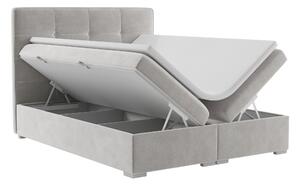 Kontinentální postel 140 cm Loty (světle šedá) (s úložným prostorem). 1044241