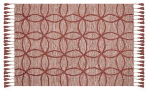 Bavlněný koberec 140 x 200 cm červený KIRSEHIR