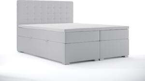 Kontinentální postel 140 cm Clady (bílá ekokůže) (s úložným prostorem). 1044195