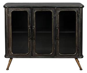 Černá kovová vitrína 100x80x37 cm Denza – Dutchbone