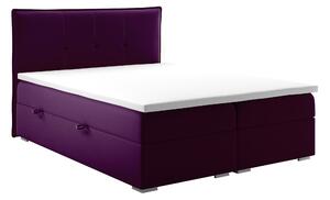 Manželská postel Boxspring 140 cm Carla (fialová)(s úložným prostorem). Vlastní profesionální přeprava až k Vám domů 1044192