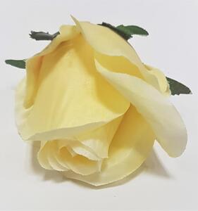 Růže poupě hlava květu O 8cm krémová umělá
