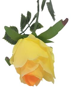 Růže kusová 48cm žlutá umělá
