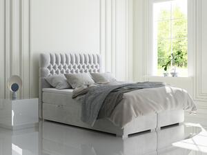 Manželská postel Boxspring 140 cm Daliny (světle šedá) (s úložným prostorem). 1044201