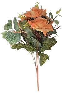 Růže kytice 30cm oranžová umělá