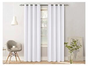 Bílý závěs OXFORD LIGHT 140x270 cm Zavěšení: Řasící páska