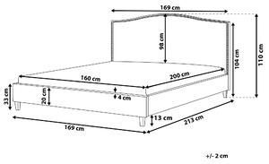 Pohádková béžová čalouněná postel 160x200 cm MONTPELLIER