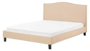 Pohádková béžová čalouněná postel 160x200 cm MONTPELLIER