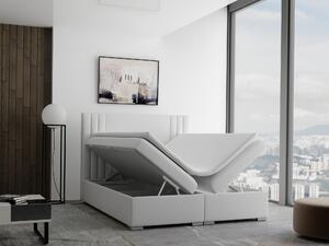 Kontinentální postel 140 cm Morcano (krémová) (s úložným prostorem). 1020329