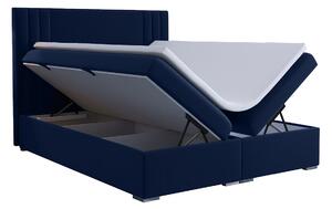 Kontinentální postel 140 cm Morcano (tmavě modrá) (s úložným prostorem). 1020335