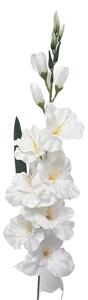 Gladiola kusová do vázy 78cm bílá umělá
