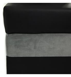 Rohová rozkládací sedačka ZELMA - šedá / černá, levý roh