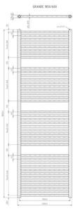 EBS GRANDE G60185RBSP Radiátor kombinovaný, 60x185cm, černý samet