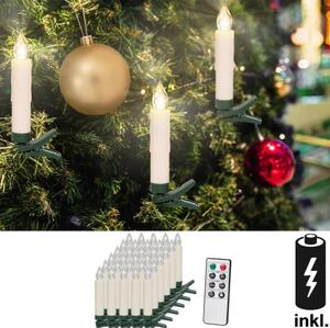 Vánoční osvětlení Sada 30 svíček LED s dálkovým ovládáním