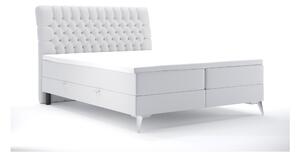 Kontinentální postel 180 cm Molera (bílá ekokůže) (s úložným prostorem). 1044261
