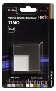 Zamel 06-111-22 svítidlo LED na omítku bez rámečku LEDIX TIMO 14V DC, kartáčovaná ocel, teplá bílá, IP44