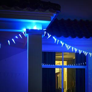 Vánoční svítící rampouchy modré, venkovní 80LED