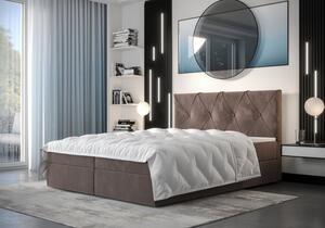 Hotelová postel LILIEN - 140x200, tmavě hnědá