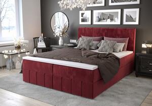 Boxspringová postel MADLEN - 160x200, červená