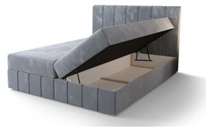 Boxspringová postel MADLEN - 140x200, tmavě hnědá