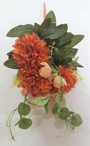 Chryzantémy kytice "7" 40cm oranžová umělá