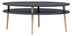 Vysoký konferenční stolek OVO šířka 110 x hloubka 70 cm - grafitová barva
