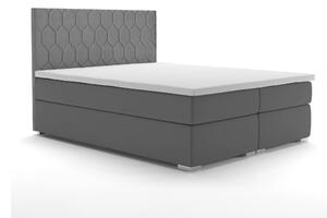 Manželská postel Boxspring 140 cm Piranno (tmavě šedá) (s úložným prostorem). 1044292