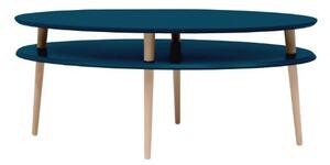 Vysoký konferenční stolek OVO šířka 110 x hloubka 70 cm - petrolejově modrý