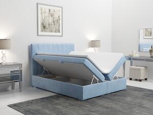 Kontinentální postel 180 cm Ranaly (modrá) (s úložným prostorem). 1020355