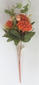 Chryzantémy kytice "7" 40cm oranžová umělá