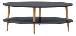 Nízký konferenční stolek OVO šířka 110 x hloubka 70 cm - grafitová barva