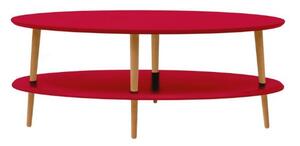 Nízký konferenční stolek OVO šířka 110 x hloubka 70 cm - červený