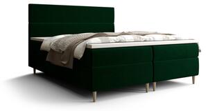 Kontinentální manželská postel ANGELES - 140x200, tmavě zelená