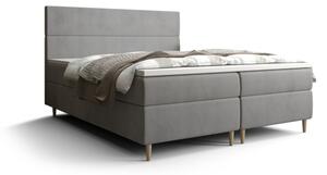 Kontinentální manželská postel ANGELES - 160x200, světle šedá