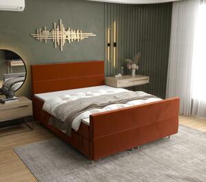 Kontinentální manželská postel ANGELES PLUS - 140x200, oranžová