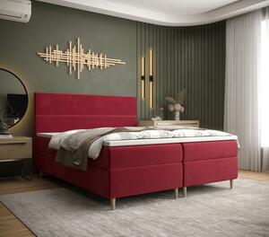 Kontinentální manželská postel ANGELES - 140x200, červená