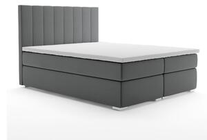 Manželská postel Boxspring 140 cm Pugno (tmavě šedá) (s úložným prostorem). 1044304