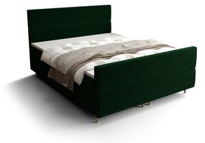 Kontinentální manželská postel ANGELES PLUS - 140x200, tmavě zelená