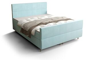 Kontinentální manželská postel ANGELES PLUS - 140x200, světle modrá